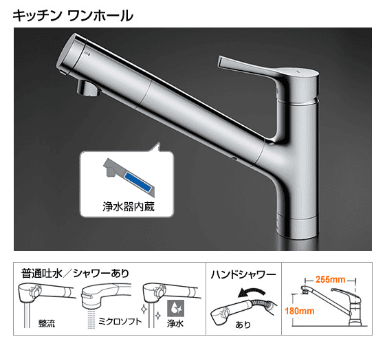 TOTO GGシリーズ TKS05308J キッチン水栓の商品写真